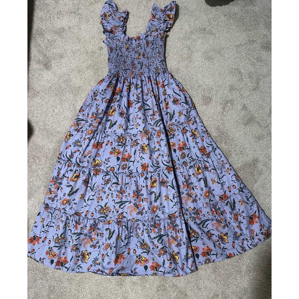 Hill House Home Ellie Nap Dress Thistle Fleur Chintz Floral XS EUC